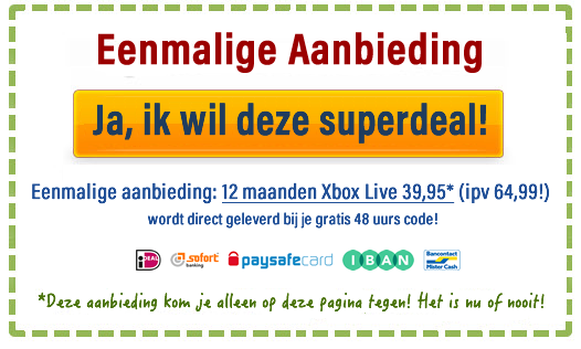 12 maanden xbox live voor 39,95 euro