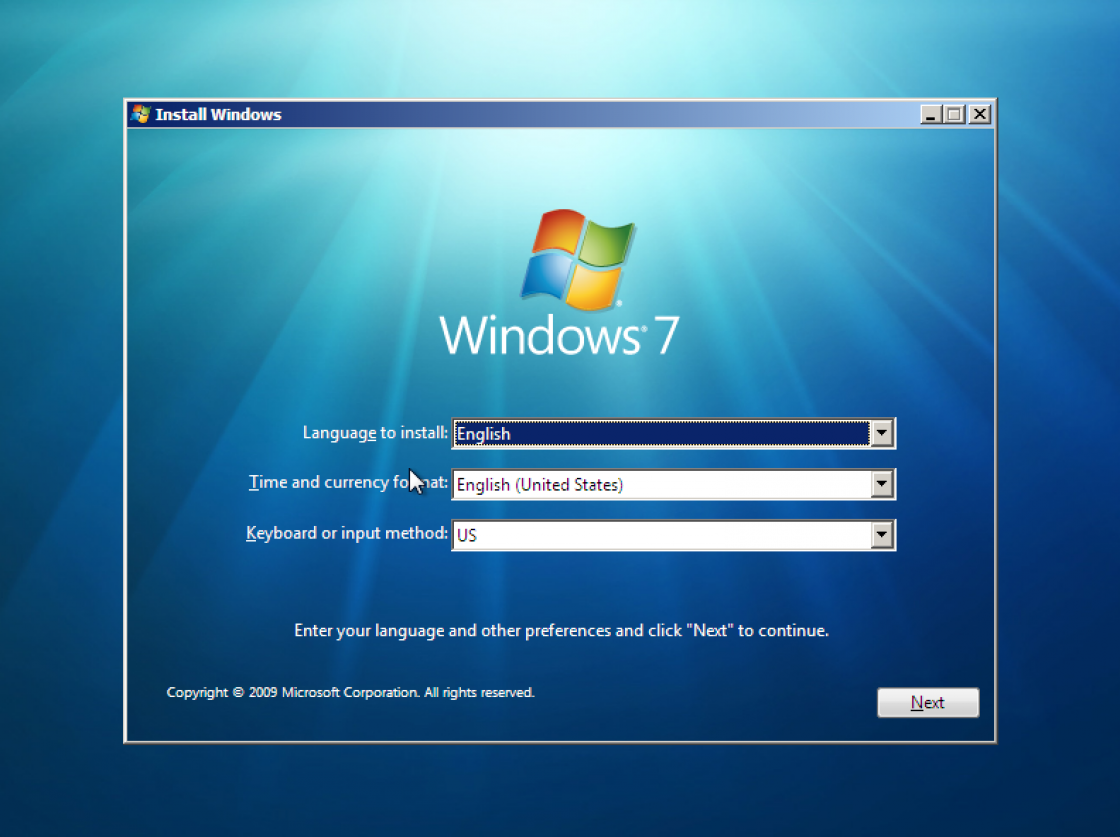 Windows 7 Professional OEM screenshot 1