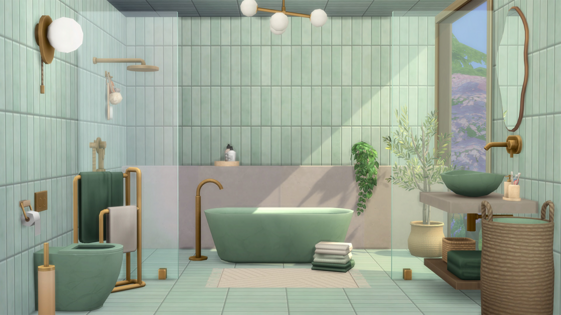 De Sims 4: Elegante Badkamer screenshot 1