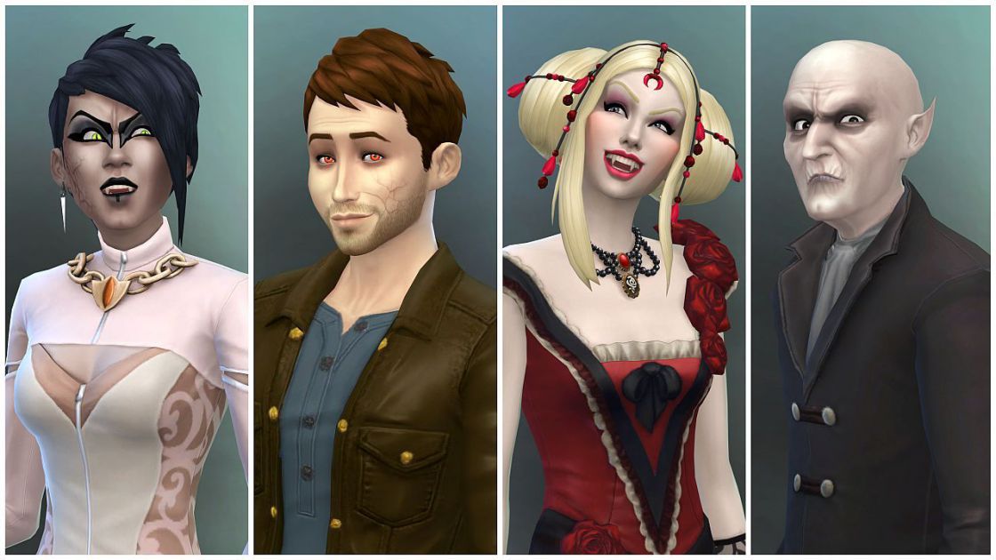 Een aantal Vampieren uit de Sims 4