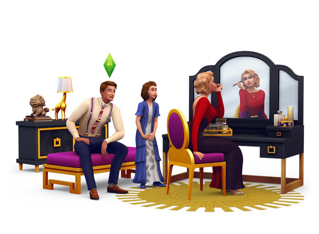 Sims 4 - Bundel Pakket 5 Glamour Vintage accessoires screenshot 1