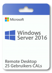 New release: Windows Server 2016 RDS 25 CAL, directe levering & laagste prijs garantie!