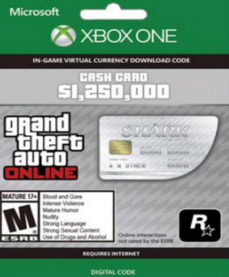 Grand Theft Auto V GTA: Great White Shark Cash Card - Xbox One