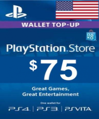 Playstation Network Card (PSN) 75 $ (USA)